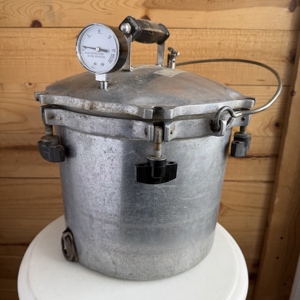 All American 12qt UNTESTED Canner Pressure Cooker Aluminum Pot Vintage + Parts